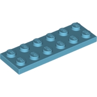 Lego destička 2x6, azurová střední (6146926)
